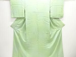 未使用品　氷割れ模様織出し暈し一つ紋色無地着物